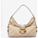 Guess Kadın Vegan Camden Kapitone Omuz Çantası HWQB9308180 - Krem
