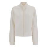 GUESS Kadın Yeni Allie Scuba Zip Sweatshirt, Beyaz, L