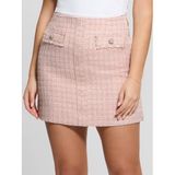 Guess Kadın Yüksek Bel Tüvit Mini Etek, Pembe, S Beden