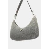 Guess Kadınzalina Taşlı Mini Omuz Çantası - Gümüş - Gri