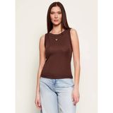 Guess Kayık Yaka Düz Kahve Kadın T-Shirt W5RP16KCNH2-G1EA - XS