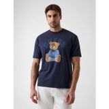 Guess Kısa Kollu Basic Ayıcıklı Erkek Mavi T-shirt M6YI75K5409-F73J