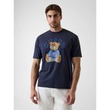 Guess Kısa Kollu Basic Guess Ayıcıklı Erkek Mavi T-Shirt M6YI75K5409-F73J - XL