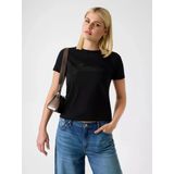 Guess Kısa Kollu Bisiklet Yaka 3D Yazılı Kadın Siyah T-Shirt W6gı08k3023-Jblk