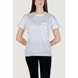 Guess Kısa Kollu Bisiklet Yaka Cepli G Logolu Kadın Beyaz T-Shirt W6gı17k3037-G011