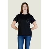 Guess Kısa Kollu Bisiklet Yaka Cepli G Logolu Kadın Siyah T-Shirt W6gı17k3037-Jblk