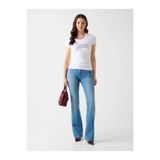 Guess Kısa Kollu Bisiklet Yaka Yazılı Kadın Beyaz T-shirt W6RI24J1314-G011