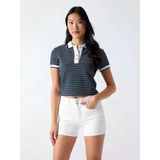 Guess Kısa Kollu Polo Yakalı Alphonsine Çizgili Kadın Çok Renkli Polo T-Shirt W6gp17k2946-Sb09