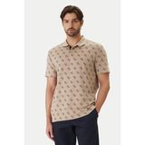 Guess Kısa Kollu Tamamı 4g Jakarlı Polo Yakalı Erkek Bej Polo T-Shirt M6GP04K3073-FMAZ