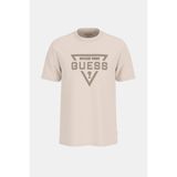Guess Kısa Kollu Temel Boyalı Üçgen Logolu Erkek Beyaz T-Shirt M6RI09I3Z14-G1H6