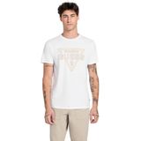 Guess Kısa Kollu Temel Boyalı Üçgen Logolu T-Shirt, L, P69513S5780, Beyaz, Erkek