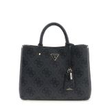 Guess Kömür Gri Baskılı Meridian II Satchel Çanta