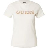 Guess Krem Kadın T-Shirt V6BI06K6273-G012 - XS - Beyaz