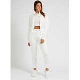 Guess Krem Kadın Zip Ceket V2YQ17K7UW2-NEW Allıe Scuba Zıp - XS
