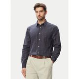 Guess Lacivert Erkek Regular Fit Çizgili Gömlek M6RH71WK001-SM3G Fil Regular Gömlek