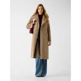 Guess Laila Kadın Kahverengi Kürk Palto Uzun Kol Suni Kürk Dokuma Şık Tasarım W5BL62W4190-G1L7