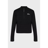 Guess Lavinia Regular Fit Yarım Fermuarlı Dik Yaka Örgü Kazak V5BR02Z0572 Bayan Kazak V5BR02 Z0572 Jblk - Siyah