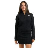 Guess Lavinia Regular Fit Yarım Fermuarlı Dik Yaka Örgü Kazak V5BR02Z0572 Bayan KAZAK V5BR02 Z0572 JBLK
