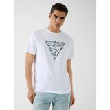 Guess Leave Erkek Regular Fit T-Shirt - Beyaz - M