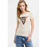 Guess Leo Slim Fit T-Shirt, XS, W5BI28J1314, Krem, Kadın
