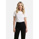Guess Leona Kadın Aktif Slim Fit T-Shirt V6GI15K2982, Beyaz, XL