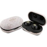 Guess Lisanslı Klasik Metal Yazı Logolu Tws Kulak Içi Bluetooth Kulaklık Pembe