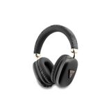 Guess Lisanslı Kulak Üstü Bluetooth Kulaklık Guess PU 4G Desenli Üçgen Logolu V5.3 Siyah
