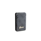 Guess Lisanslı Magnetik Standlı Kartlık 4g Desenli Metal Script Logolu Siyah