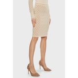 Guess Lise Tamamı Logolu Slim Fit Normal Bel Triko Mini Etek W4BD53Z37K0 Bayan Etek W4BD53 Z37K0 F05O - Bej
