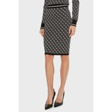 Guess Lise Tamamı Logolu Slim Fit Normal Bel Triko Mini Etek W4BD53Z37K0 Bayan Etek W4BD53 Z37K0 Fbcf - Siyah