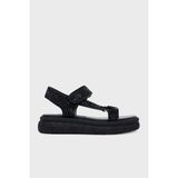 Guess Lode Pamuk Karışımlı Taşlı 4g Logolu Sandalet FLJLODFAP03 Bayan Sandalet Fljlod FAP03 Black - Siyah