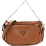 Guess Logolu Iki Parçalı Noelle Suni Deri Omuz Çantası HWZG9672710 - Konyak