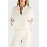 Guess Logolu Regular Fit Klasik Yaka Scuba Ceket V6RQ17KD822 Bayan Ceket V6RQ17 KD822 G9L9 - Bej