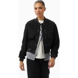 Guess Lorenza Yün Karışımlı Bomber Kadın Siyah Ceket - JBLK-Siyah