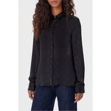 Guess Ls Marthe 4g Logolu Jakarlı Comfort Fit Uzun Kollu Gömlek W5YH1AWHCR2 Bayan Gömlek W5YH1A Whcr2 Jblk - Siyah