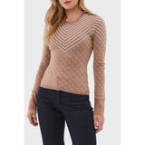 Guess Ls Rn Yün Karışımlı Slim Fit Bisiklet Yaka Kazak Kadın Kazak W3BR26Z3AE0 F1KK - Kahverengi