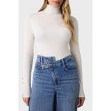 Guess Ls Tn Ellie Slim Fit Balıkçı Yaka Fitilli Kazak W6BR29Z1417 Kadın Kazak W6BR29 Z1417 G012 - Beyaz