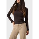 Guess Ls Tn Ellie Slim Fit Balıkçı Yaka Fitilli Kazak W6BR29Z1417 Kadın Kazak W6BR29 Z1417 G1EA - Kahverengi