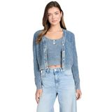 Guess Lylah Triko Hırka Mavi, L, 5334, Blue, Kadın