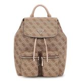 Guess Manhattan II Flap Sırt Çantası Latte Logo Bej