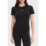 Guess Margot Logolu Slim Fit Bisiklet Yaka Crop T Shirt V5RI10KCD02 Bayan T SHİRT V5RI10 KCD02 JBLK