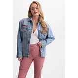 Guess Marilyn Monroe Koleksiyon Kadın Kot Ceket W6YN16D2314-4RM1 - Mavi