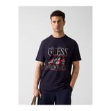 Guess Marina Erkek Regular Fit T-Shirt, Lacivert, M Beden