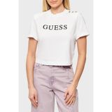 Guess Marina Kadın Regular Fit T-Shirt W6GI06K3018, Beyaz, S