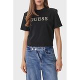 Guess Marina Kadın Regular Fit T-Shirt W6GI06K3018, Siyah, L