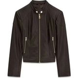 Guess Marlene Kadın Biker Ceket - Kahverengi