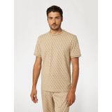 Guess Marshall Erkek Aktif Regular Fit T-Shirt Z2YI05J1314, Bej, S