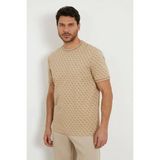 Guess Marshall T-Shırt Erkek Bej T-Shirt Z2YI05J1314-P13W - XL
