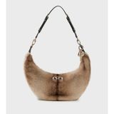 Guess Mavis Suni Kürk Hobo Kadın Omuz Çantası HWFG9674020 - Standart - Kahve
