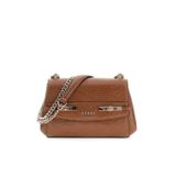 Guess Melinda Mini Dönüştürülebilir Çapraz Askılı Kapaklı Kadın Kahverengi Omuz Çantası HWKL9933780-